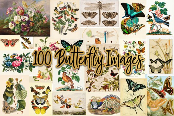 100 Vintage Victorian Butterfly Ephemera: A Timeless Collection for Modern Creators