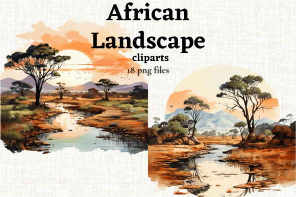 African Landscape Clipart Bundle: A Visual Safari