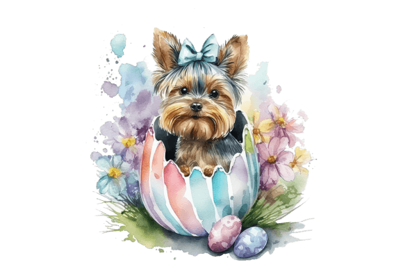 Bringing Spring to Life: The Charm and Utility of the Yorkie Easter Egg Watercolor Illustration