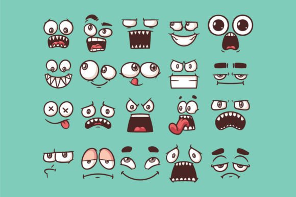 Cartoon Face Illustration for Creative Projects