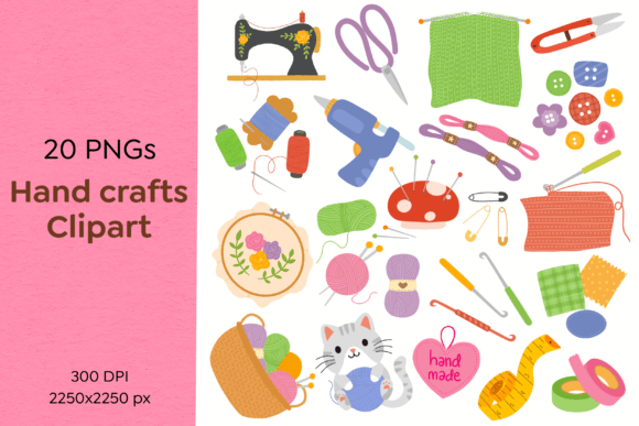 Craft Supplies PNG Clipart for Creators