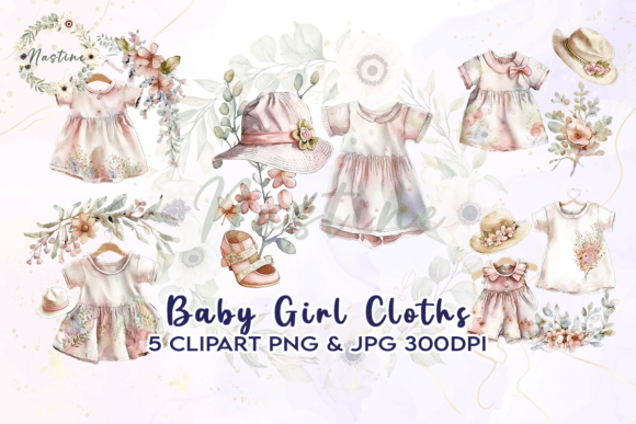 Evaluating Baby Girl Cloths Watercolor Clipart for Your Creative Projects