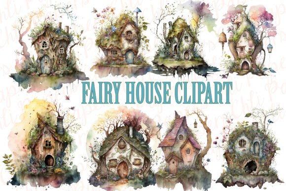 Fairy House Clipart: Fantasy & Forest Homes