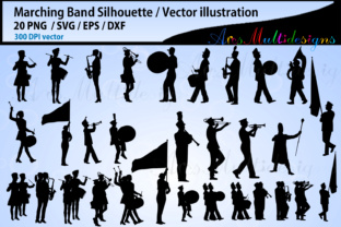 Marching Band Silhouette Bundle: Design Assets