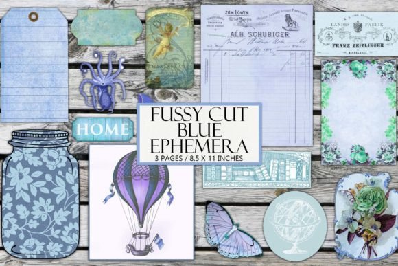 Vintage Blue Ephemera Kit: A Deep Dive